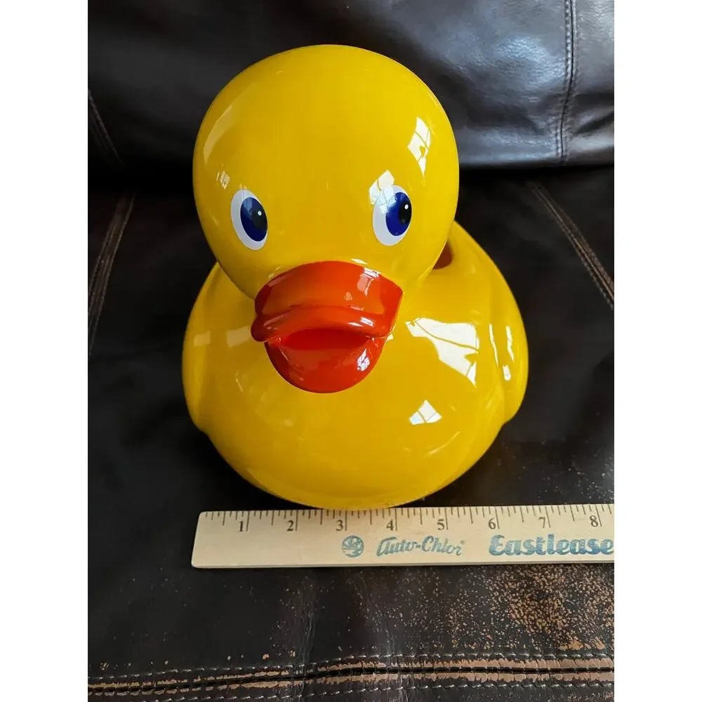 Teleflora Yellow Duck Ceramic Planter Vase Baby Nursery Easter Decor 8.5